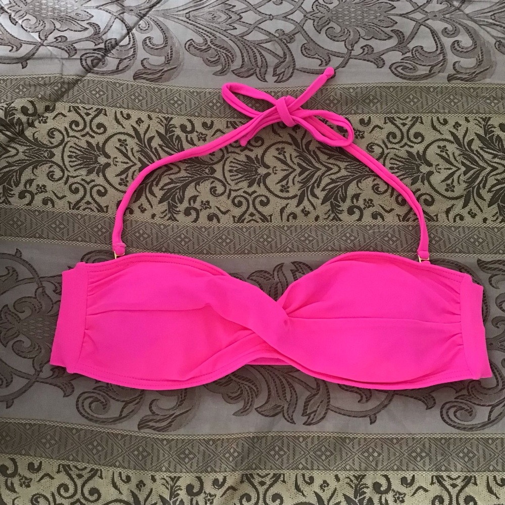 Pink Bandeau Bikini Top